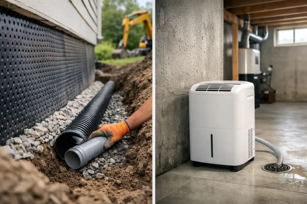 Dränering eller avfuktning - vad behöver huset?