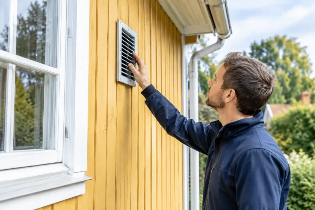 Ventilation för äldre trähus utan fuktrisk