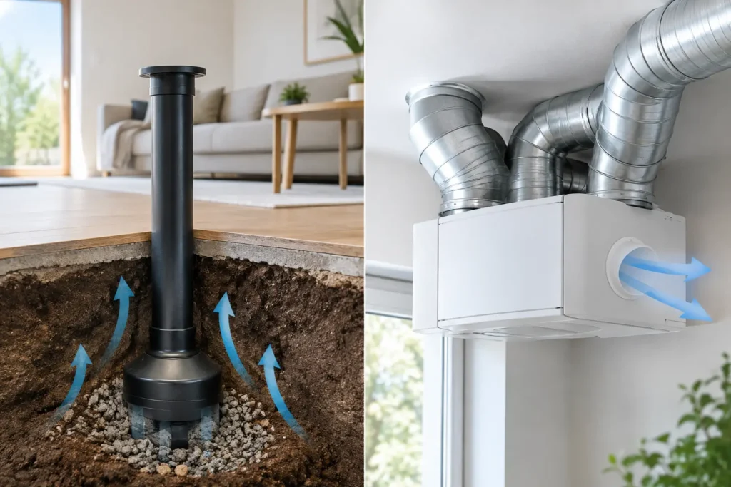 Radonsug eller ventilation vid radon i huset?